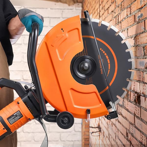 Electric Concrete Saw, 28 in. x 9 in. Motor Circular Saw Cutter with Max. 5 in Adjustable Cutting Depth for Stone, Brick