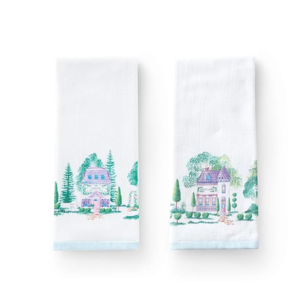 Lenox Spice Village Kitchen Towels, Set of 2, Multicolor - 18"W x 28"L