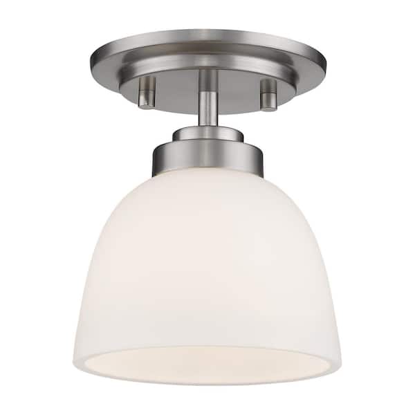 Unbranded Ashton 6 in. 1-Light Brushed Nickel Flush Mount