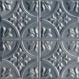 Tiptoe Lacquered Steel 2 ft. x 2 ft. Decorative Tin Style Nail Up Ceiling Tile (24 sq. ft./case)