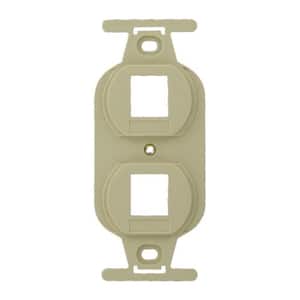 QuickPort Standard Size Type 106 2-Port Insert in Ivory