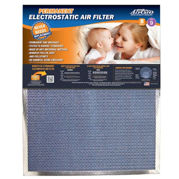 16 x 20 x 1 Electrostatic Washable Permanent A/C Furnace Air Filter 