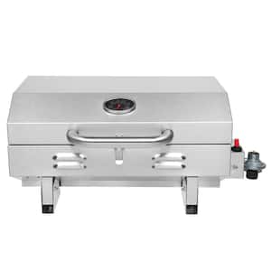 12,000BTU Portable Propane Gas Grill, Outdoor Tabletop Camping Grill, Stainless Steel