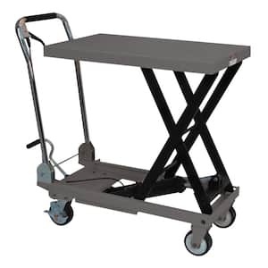 27.5 in. Table Scissor Lift Utility Cart with Folding Handle
