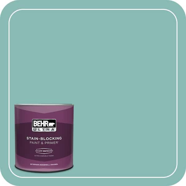BEHR ULTRA 1 qt. #T14-1 Ocean Liner Extra Durable Eggshell Enamel Interior Paint & Primer