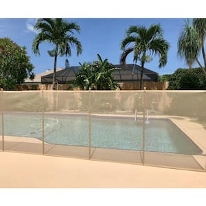 4 ft. x 12 ft. Beige In-Ground Pool Safety Fence Kit
