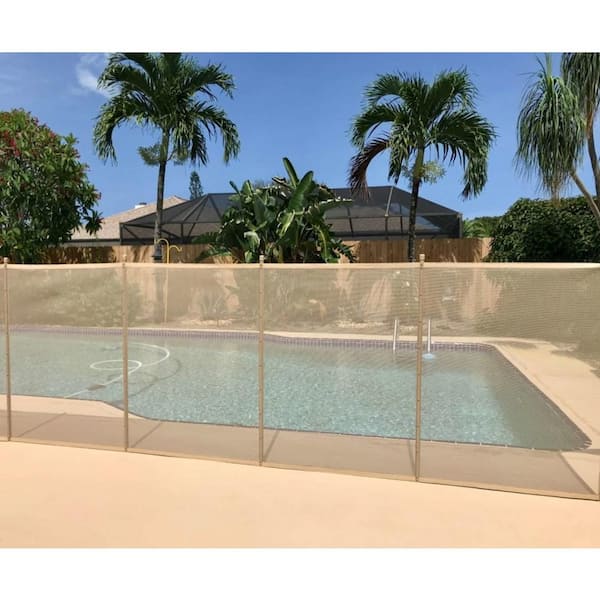 XtremepowerUS 4 ft. x 12 ft. Beige In-Ground Pool Safety Fence Kit