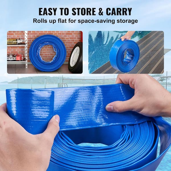 HDX 2 in. Heavy-Duty Backwash Hose with Clamp 69267 - The Home Depot