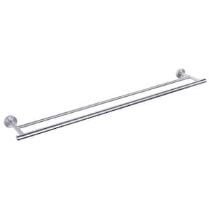 36 in. Wall Mounted Towel Bar Hardware Accessory in Brushed Nickel