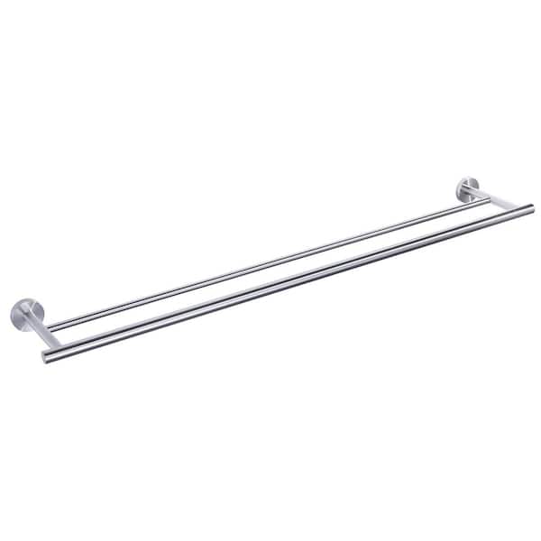ALEASHA 36 in. Wall Mounted Towel Bar Hardware Accessory in Brushed Nickel