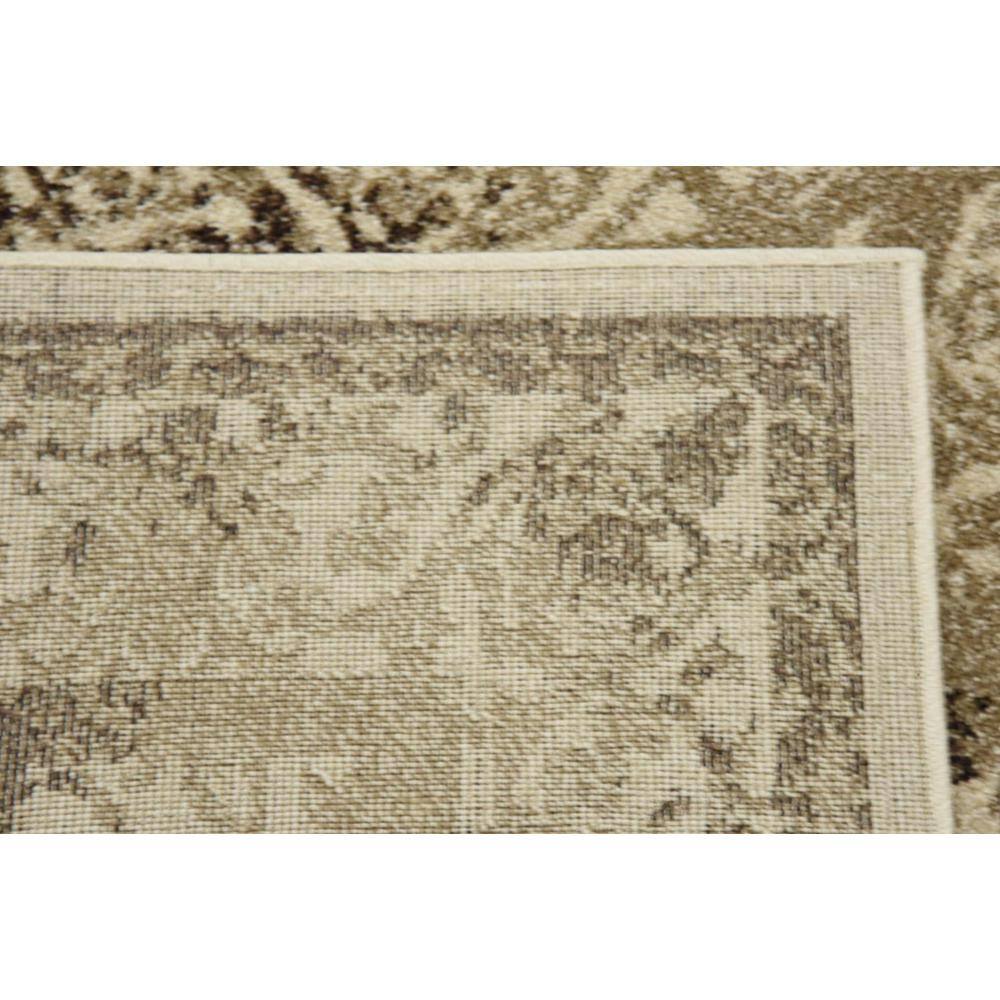 Beige Floral Elegance 4' x 6' Reversible Synthetic Area Rug