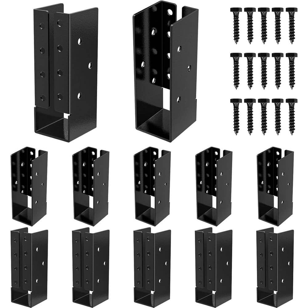 2 x 6 Outdoor Concealed-Flange Joist Bracket with Screws Q235B Steel Powder Coated Mount 12-Pack price history on PriceWatchPro