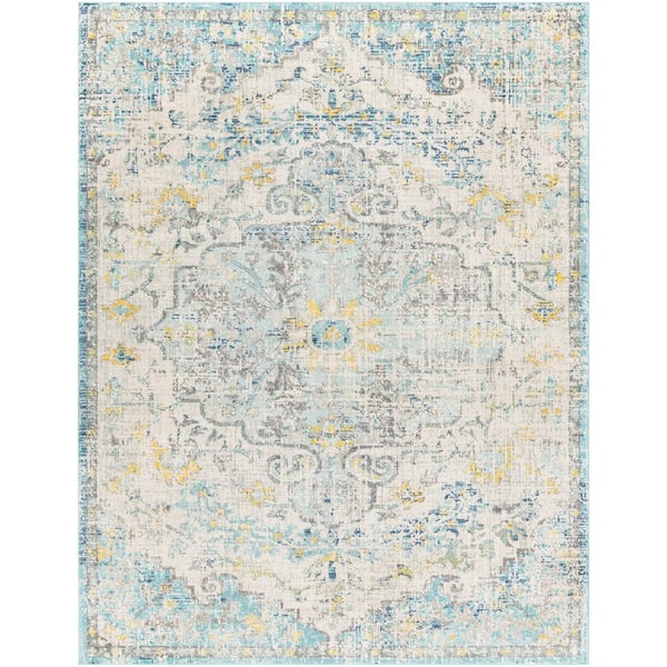 Livabliss Demeter Teal/Saffron 7 ft. 10 in. x 10 ft. 3 in. Area Rug