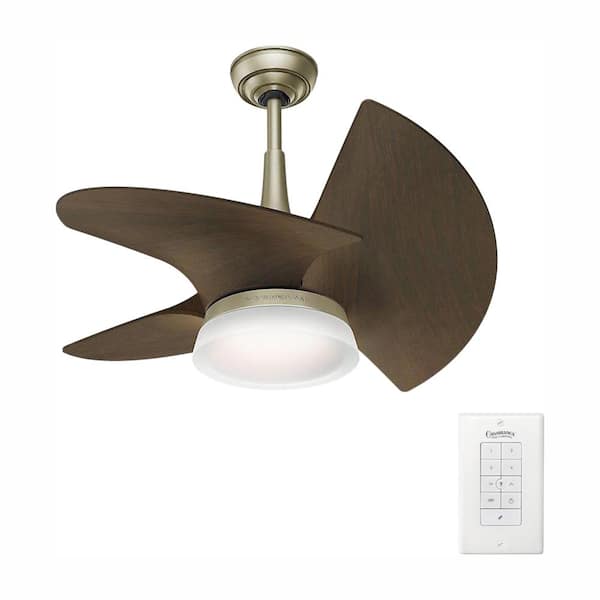 Casablanca Orchid 30 in. LED Indoor/Outdoor Pewter Revival Ceiling Fan with Wall Control