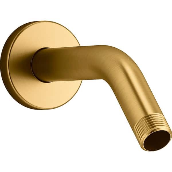 KOHLER Statement Shower Arm and Flange in Vibrant Brushed Moderne Brass
