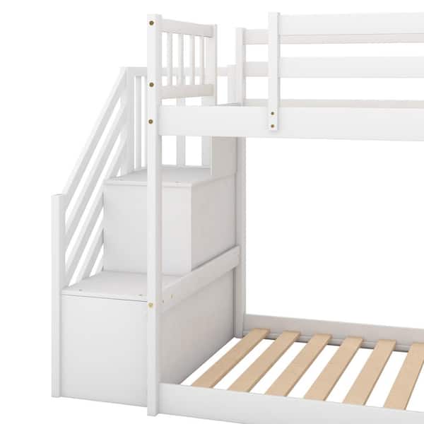 Harper Bright Designs White Twin Over, Bunk Bed Daybed Plans