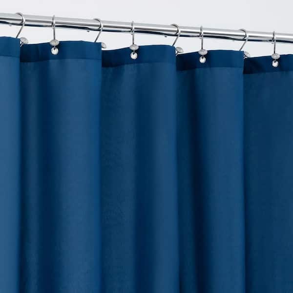 Aoibox 72 in. W x 72 in. L Waterproof Fabric Shower Curtain in Navy Blue