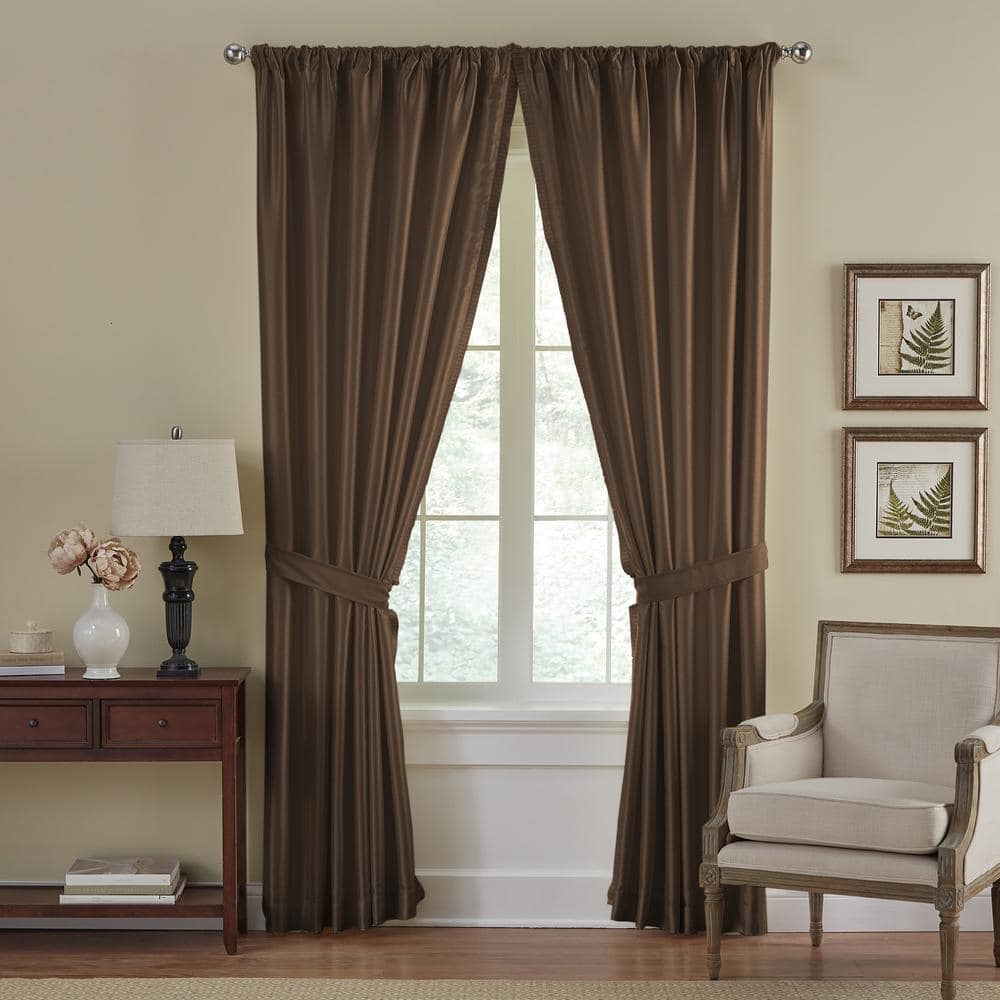 Elrene Home Fashions Aurora Kids Room Darkening Layered Sheer Curtain Panel, 52 x 63 - Pearl Gray