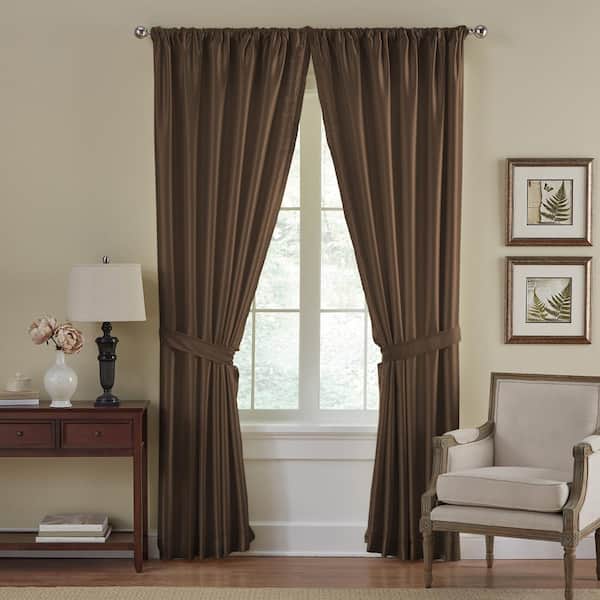 Elrene Versailles Faux Silk Blackout Window Curtain