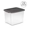 Mainstays Snaplock® 50 Quart Clear Storage Container with Black