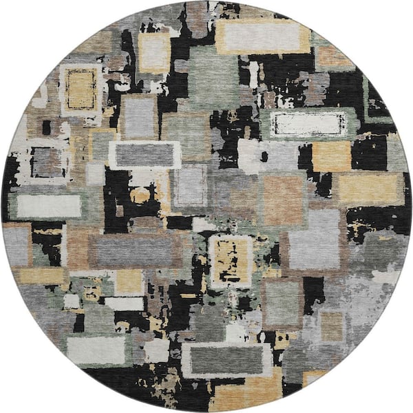 Addison Rugs Mayfield Premium Machine Washable Abstract AMF2246 Black 8 ...