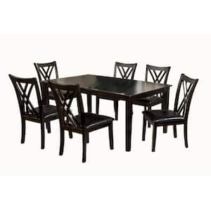 Springhill Espresso Transitional Style Dining Table Set (7-Piece)
