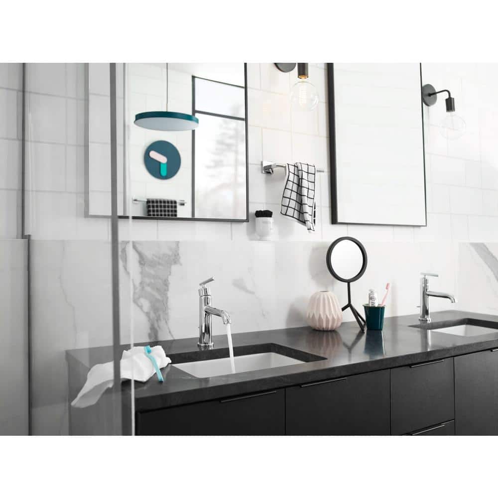 Sleek Modern Chrome Single-Handle 8'' Bathroom Faucet