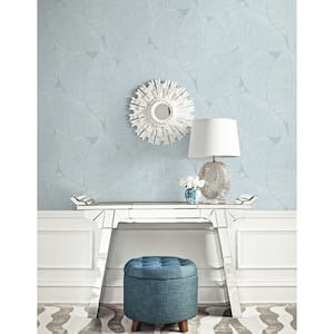 Summer Magnolia Blue Oasis Botanical Paper Non-Pasted Strippable Wallpaper Roll (Covers 60.75 Sq. Ft.)