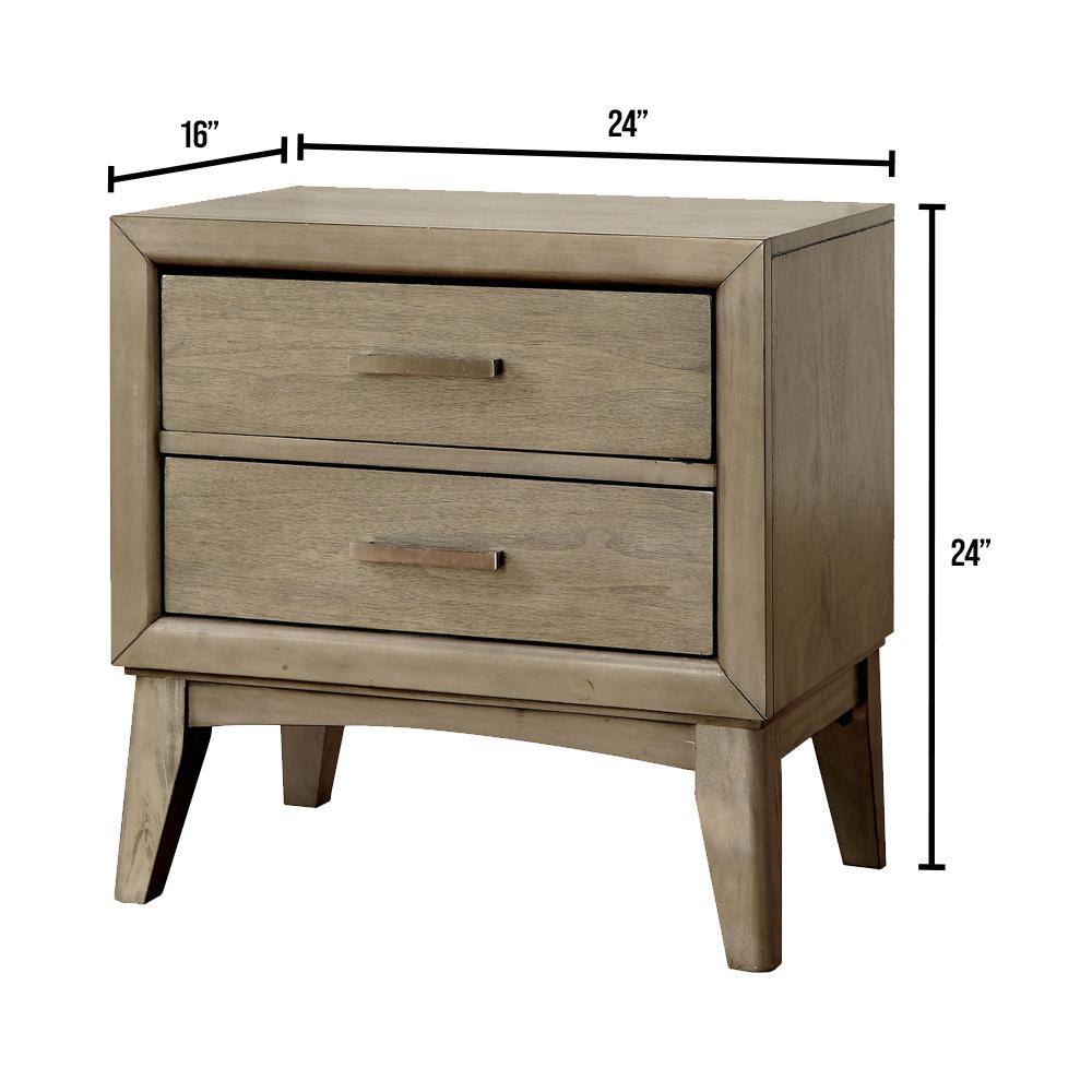 William's Home Furnishing Snyder II Gray Contemporary Style Nightstand ...