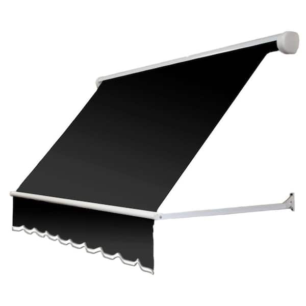 7.38 ft. Mesa Drop-Arm Awning 88.5 in. W x 24 in. H x 24 in. D Acrylic Fabric in Black