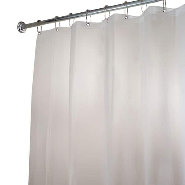 Interdesign Eva Extra Long Shower, 96 Length White Shower Curtain