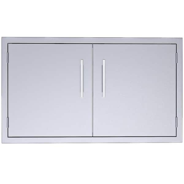 Sunstone Masonry Series 36 in. x 21 in. Stainless Steel 2 Door Access Door Unit