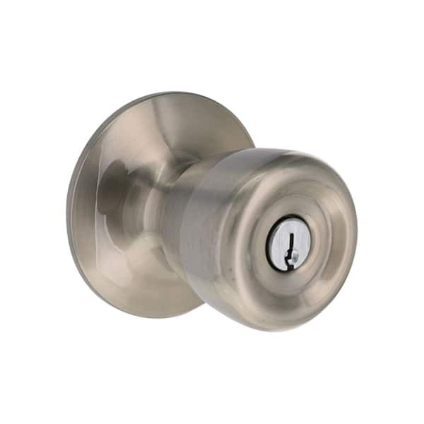 Defiant Bell Satin Nickel Keyed Entry Door Knob 32trx200b The Home Depot 1014