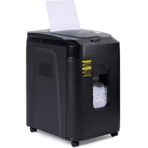 150-Sheet Autofeed Micro Cut Paper and Creadit Card Shredder with Caster, 8.5 Gal. Pull-Out Bin in Black