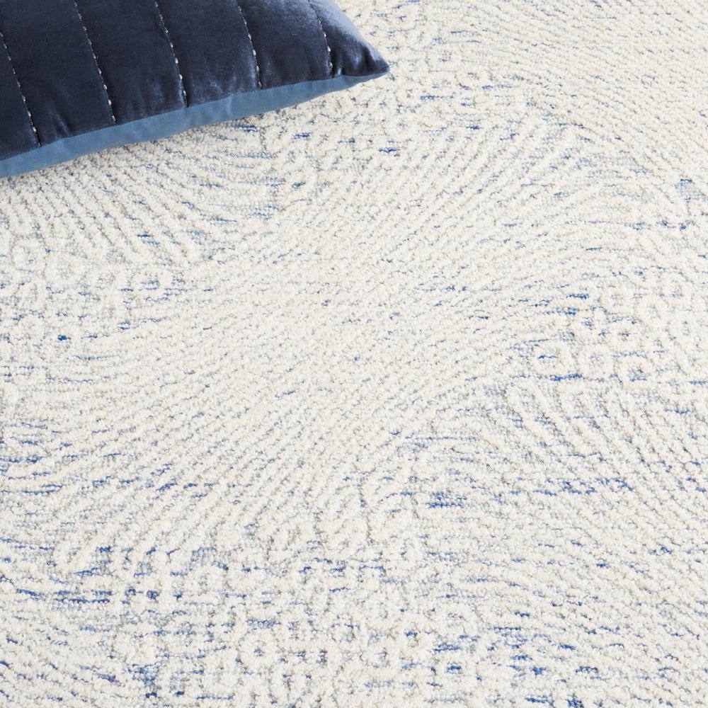 Handmade Blue Wool 5' x 8' Tufted Area Rug
