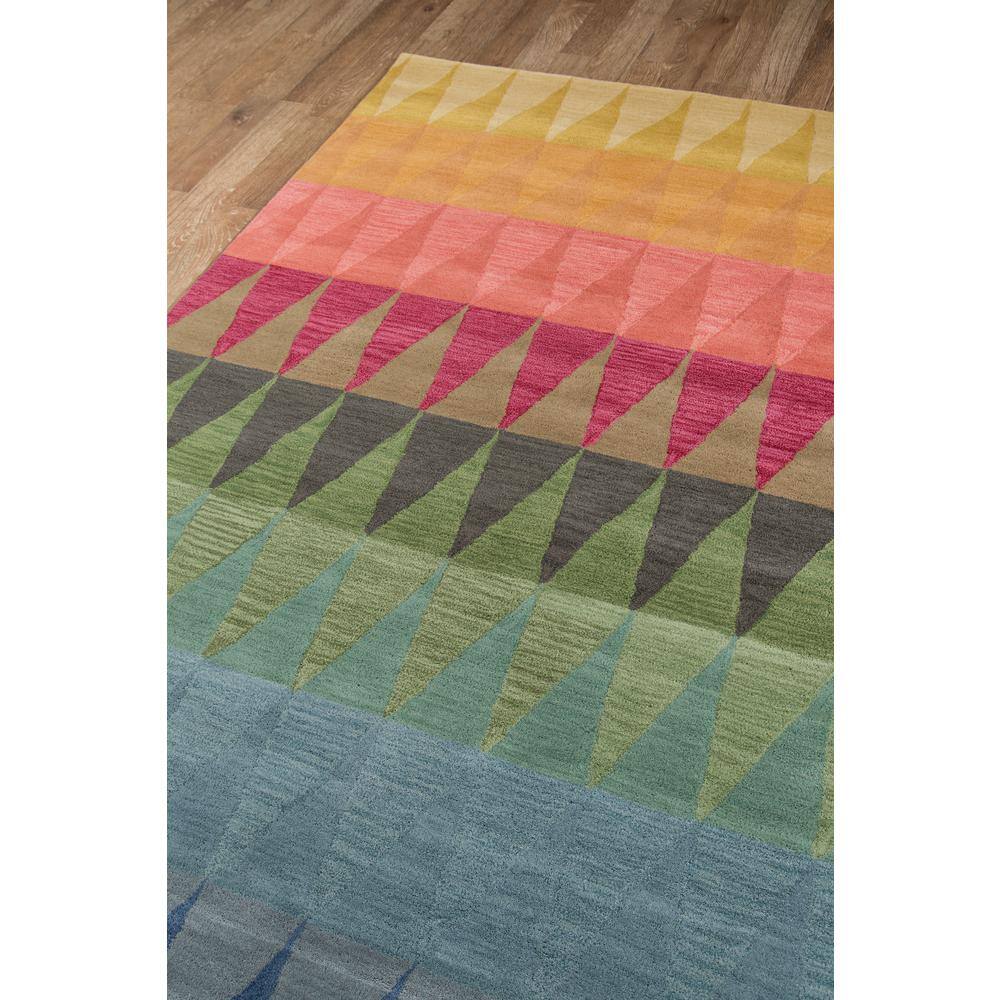 Handmade Geometric Multi-Red Wool Runner Rug 2'3" x 8'