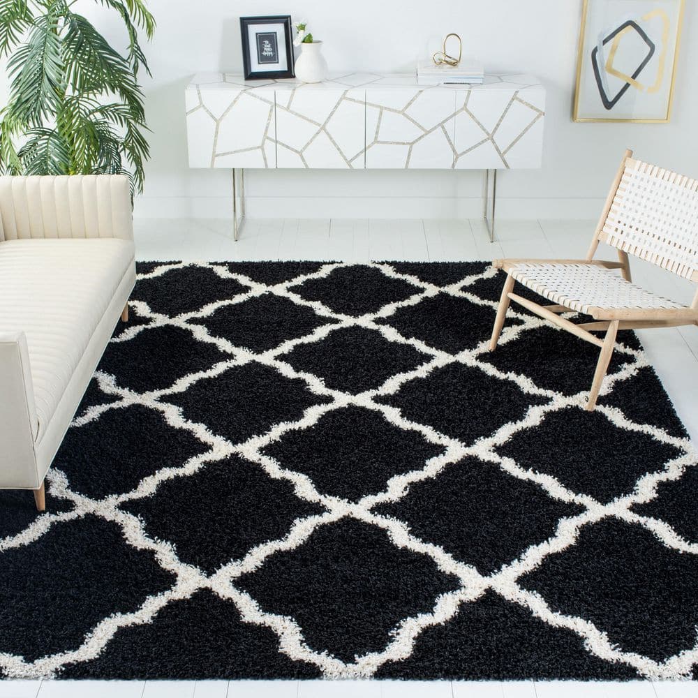 Dallas 6 ft. x 9 ft. Black/Ivory Geometric Area Rug price history on PriceWatchPro