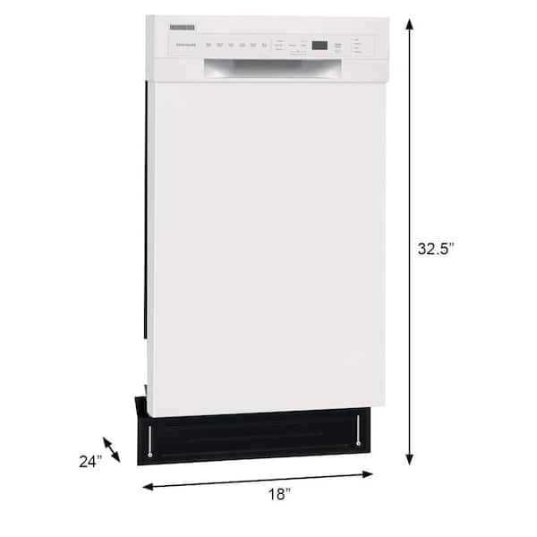Frigidaire 18 Compact Front Control Built-In Dishwasher with Stainless  Steel Tub, 52 dba Black FFBD1831UB - Best Buy