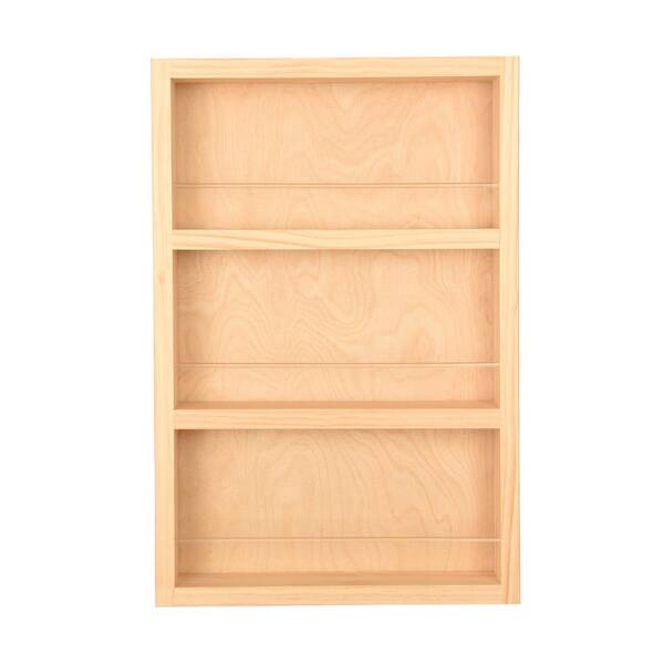 3.5 in. x 11 in. x 21 in. Malibu Unfinished Wood Spice Rack