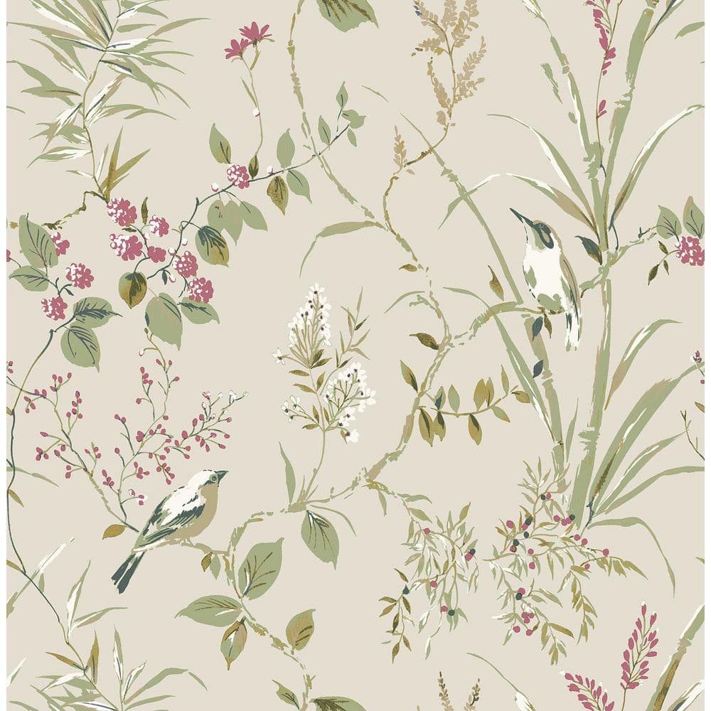 Mariko Green Botanical Non-Pasted Wallpaper Sample price history on PriceWatchPro