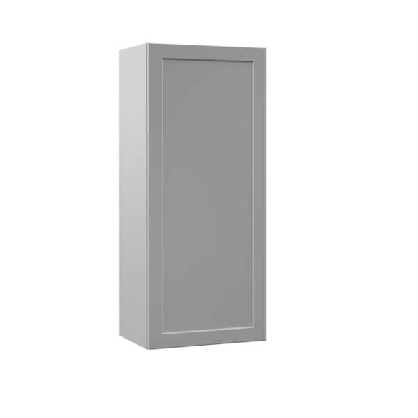 Hampton Bay Designer Series Melvern Assembled 18x42x12 in. Wall Kitchen Cabinet in Heron Gray