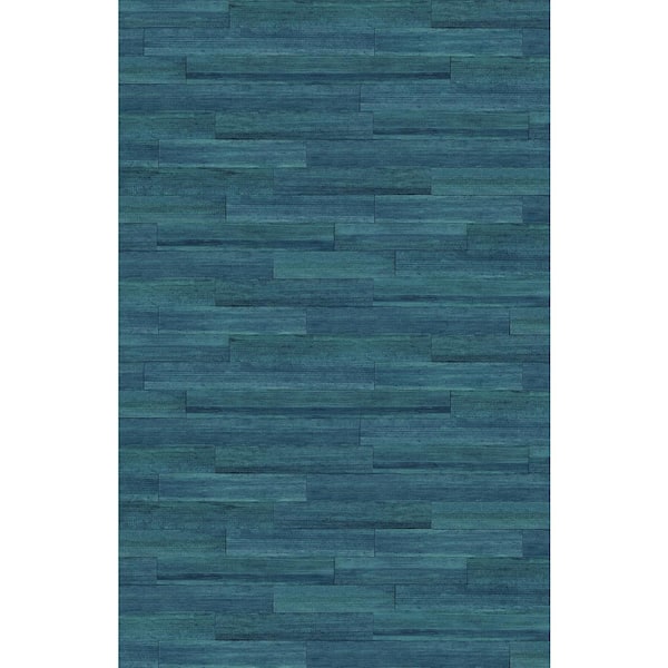 Seabrook Designs 60.75 sq. ft. Marine Blue Husky Banana Embossed Vinyl Unpasted Wallpaper Roll