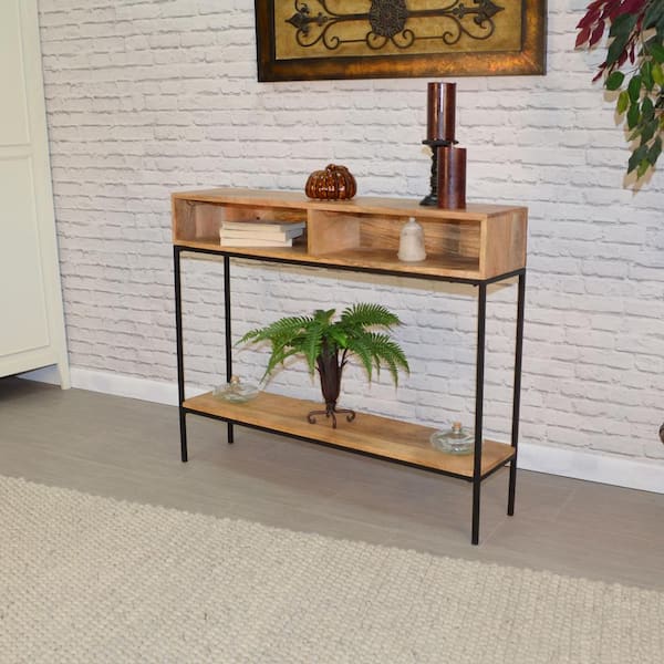 Standard Rectangle Wood Console Table, 42 Console Table With Storage