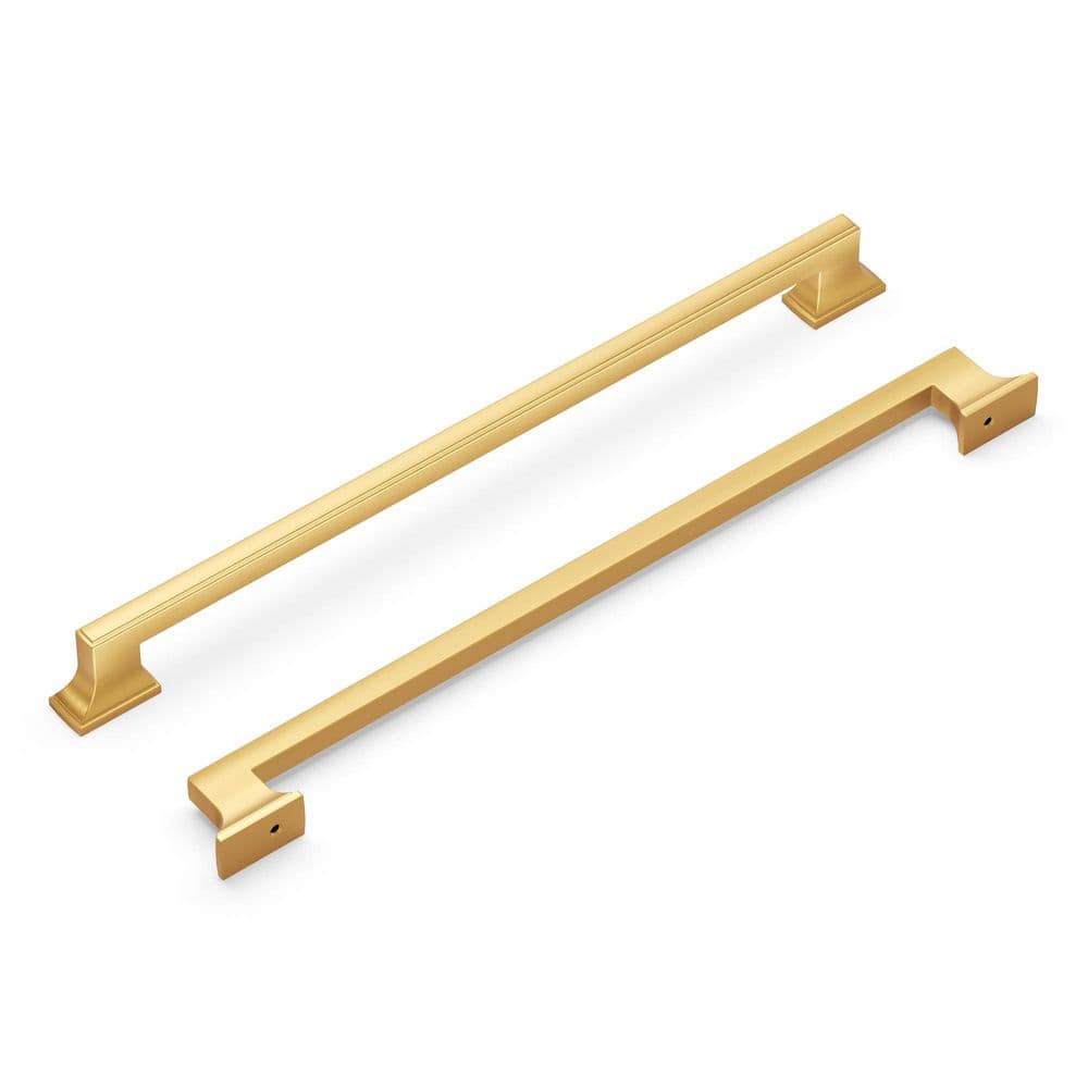 Brownstone Collection Appliance Pull 18 Inch Center to Center Brushed Golden Brass Finish price history on PriceWatchPro