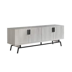 Tomfaul 60 in. White Oak TV Stand Fits TV's up to 65 in. with 2 Storage Cabinets