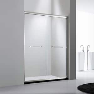 Dreamwerks 60 in. x 72 in. Bypass Frameless Corner Shower Door in Chrome