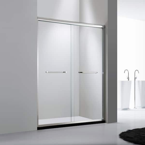 Unbranded Dreamwerks 60 in. x 72 in. Bypass Frameless Corner Shower Door in Chrome