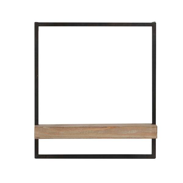 Unbranded Minimalist Industrial Style Wall Mounted Decorative Ironwood Wall Shelf 15.5 in. x 6 in. x 17.5 in.
