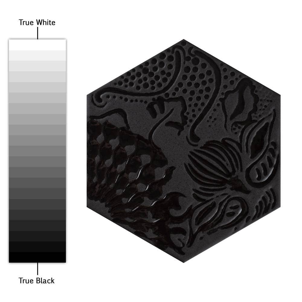 Gaudi Lux Black Porcelain Hexagon Wall and Floor Tile