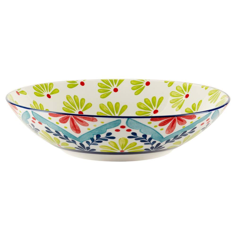 Talavera Multicolor Ceramic 9.25" Soup and Pasta Bowls Set